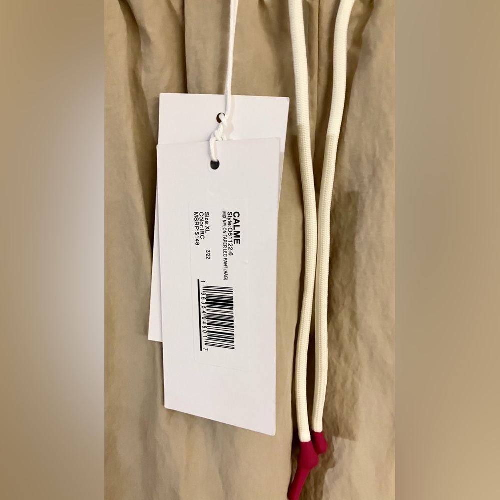 NWT Johnny Was Calme Tan and Gray Athletic Pants - Picture 5 of 7